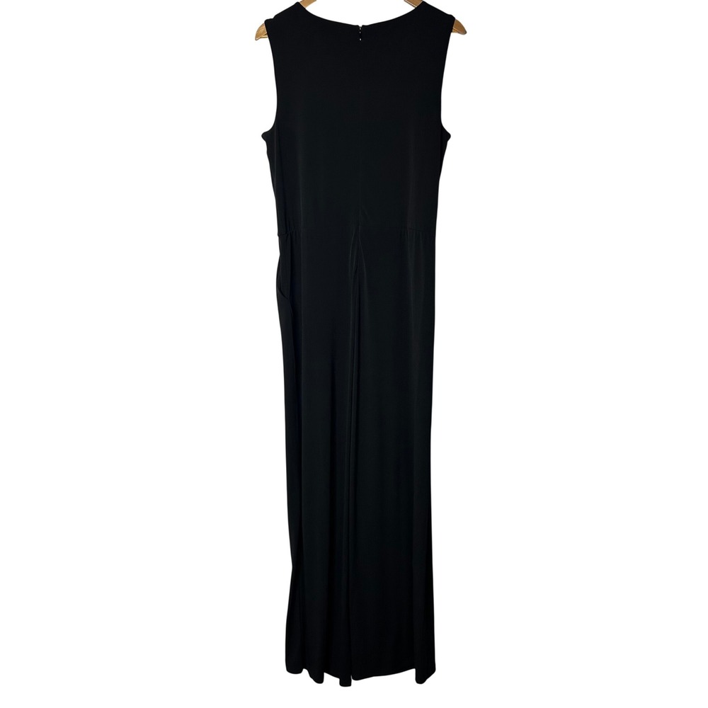 J Jason Wu Jumpsuit Size M Black Sleeveless Wide Leg Pockets Comfy Stretchy - Picture 6 of 9